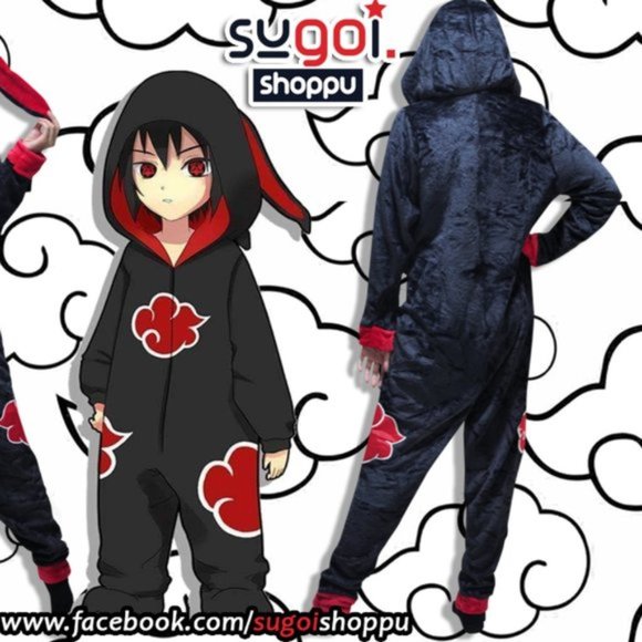NEW Naruto Itachi Akatsuki Onesie Kigurumi KIDS - Picture 3 of 3